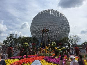 Bleisure travel can happen anywhere, but it's especially fun if you're near Orlando. This is the Geosphere at EPCOT.