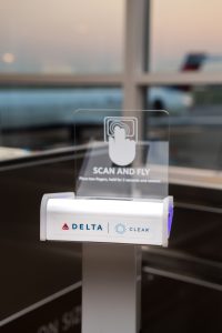 Delta Airlines' machine for biometric boarding passes