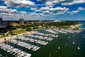 The city marina of Milwaukee, Wisconsin