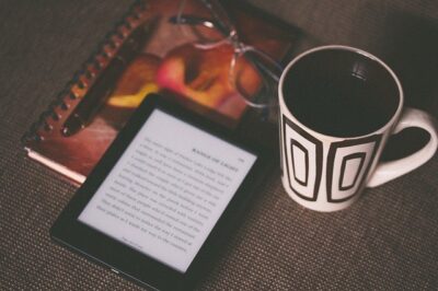 An ebook reader, one of the family travel electronic gadgets we recommend.